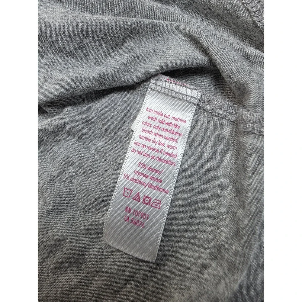 Justice Girls Gray Long Sleeve Graphic Tee London NY Paris Cutout Neck Size 14